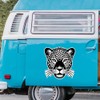 Extra Large 460mm 'Leopard Face' Permanent Sticker Decal for Cars/Windows/Bins/Walls