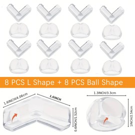 16 Pcs Corner Protector for Baby, Protectors Guards - Furniture Corner Guard & Edge Safety Bumpers Baby Safety