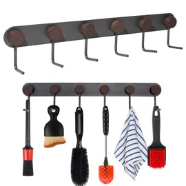 LynxLink Detailing Brush Holder Car Detailing Organizer Self-adhesive Wall-Mounted Hanger Rack for Car Auto Detailing Supplies, Auto Detailing Brushes Set, Cleaning Towels,Car Cleaning Tools