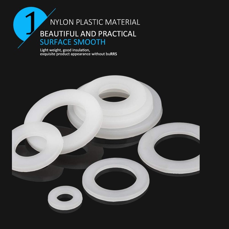 KINDOYO Washers for Screws - Soft Nylon Seal Insulating Disc