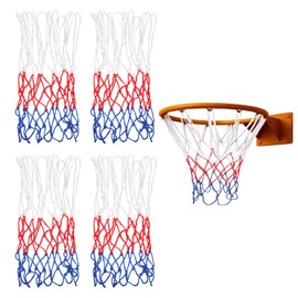 BOHUIZ 4 Pcs Small Basketball Net Replacement for 8 Loops Mini Basketball Hoop, Rainproof Sunscreen for All-Weather 8"-10.25" Rims Basket Ball Hoop Nets for Indoor and Outdoor Replacement Net