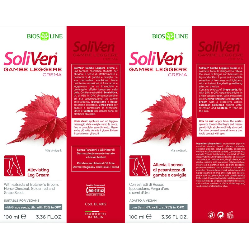 BIOSLINE SoliVenGerade Light Cream Leg Cream Relieves Weight of Legs