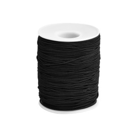 Elastic Band for Bracelets Elastic Band Rubber Bands Nylon Cord Rubber Band Jewellery Making Elastic Cord Hat Rubber Jewellery Thread Bead Band Elastic Rubbers for Jewellery DIY Crafts (Black)