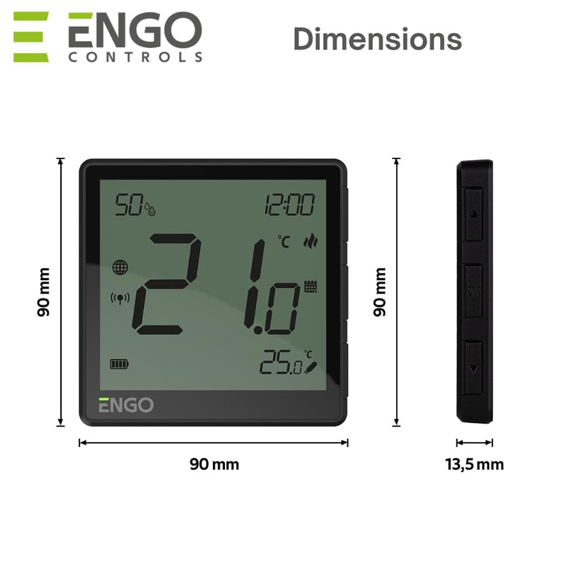 ENGO E-ONE Wireless Smart Thermostat, WiFi Programmable Controller, ZigBee 3.0,