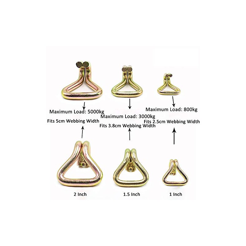 Claw Hooks Single J/Dual J/S Hook for 25-50mm Ratchet Tie