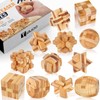 Wooden Brain Teaser Puzzles, 12pcs 3D Brain Teasers for Adults