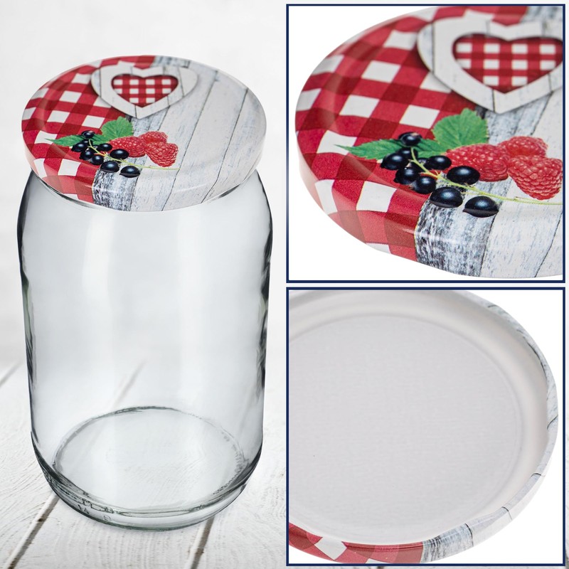 KADAX Screw Lids fi82mm x 50st Twist Off Lids Set