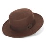 INOGIH Classic Boater-Fedora-Hat Wide-Brim Panama-Jazz Hat Flat-Top-Porkpie Felt Hat for