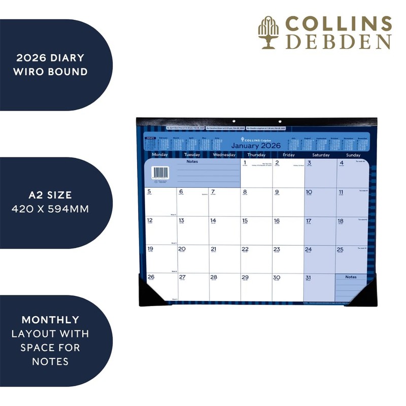 Collins - Colplan - 2026 12 Month Calendar Year A2