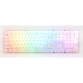Ducky One 3 Aura Clear White Hotswap RGB Double Shot ABS Mechanical Keyboard (Cherry MX Brown)