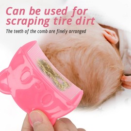 Juego de Cepillos para el Cuero Cabelludo del bebé, Peine Curvo con Cerdas Suaves, Masaje y Limpieza Suaves, Adecuado para Bebés con Picazón en el Cuero Cabelludo (rojo) Cepillo Costra Lactea