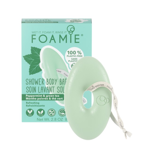 Foamie Shower Body Bar Mint To Be Fresh Refreshing , 80g