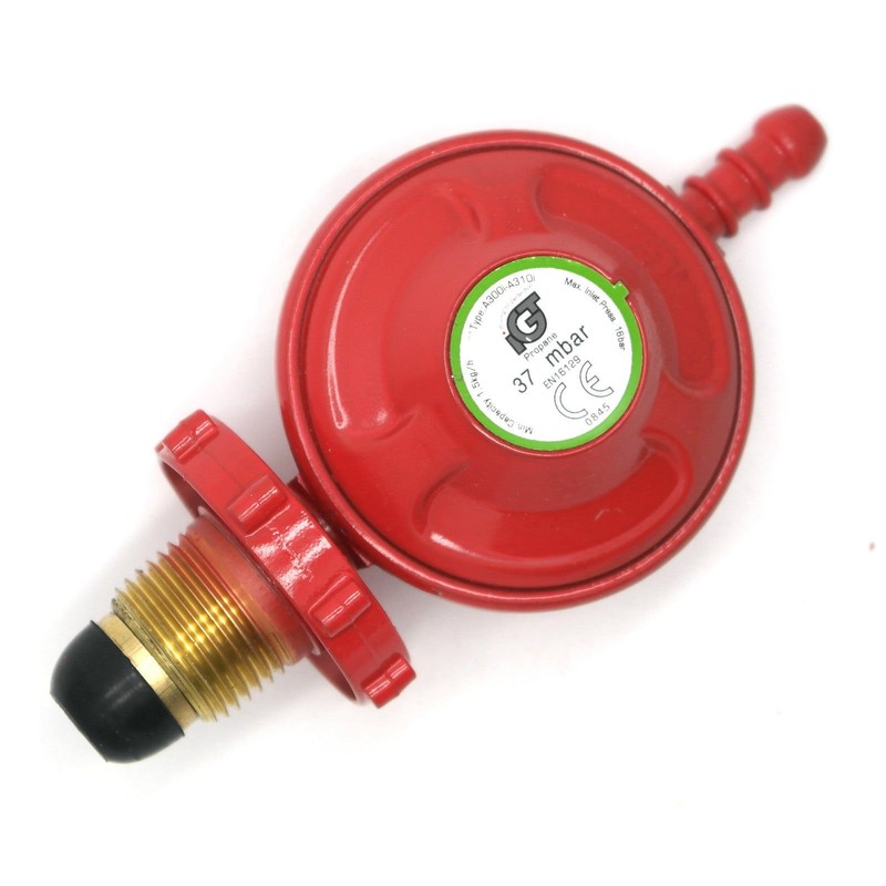 Handwheel 37Mbar Propane Gas Regulator & 2 Metre Hose &