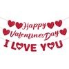 Lemicin Happy Valentines Day Banner - I Love You Banner