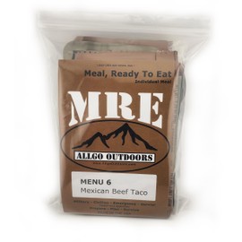 Allgo Outdoors Military Spec MRE Meals Ready To Eat BBQ Taco - Menu 6 - Survival Food