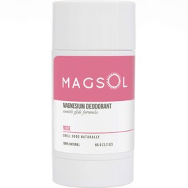 Rose Natural Deodorant with Magnesium - Aluminum Free, Baking Soda Free, Alcohol Free, Cruelty Free, Healthy, Safe, Non Toxic, All Natural, For Women, Men & Kids - 3.2 oz (Lasts over 4 months)