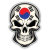 South Korea Flag Skull Sticker Decal Design 4'' X 5''