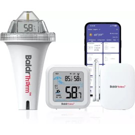 BaldrTherm WiFi 게이트웨이가 있는 BaldrTherm 스마트 풀 온도계 IPX7 방수 기능이 디지털 플로팅 김서림 360 판독 BaldrTherm Smart Pool Thermometer with WiFi Gateway IPX7 Waterproof Digital Floating Fogless 360 Degree Reading