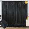 30x10 ft Wrinkle Free Black Sequin Backdrop Curtain for Parties,Thick