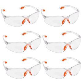 Gelishan 6Pcs Eye Protection Glasses Anti Scratch Spectacles Glasses Anti Fog Safety Goggles Protective Equipment Security Glasses for Construction Laboratory Chemicals