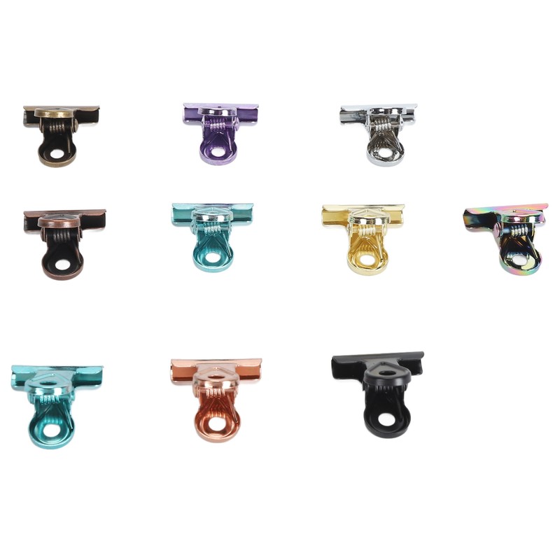 10pcs Colored Hinge Clips Dustproof Rustproof Electroplated Metal Hinge Clips