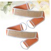 PACKOVE 2pcs Cotton Linen Back Scrubber Strips Exfoliating Bath Bands