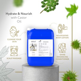 HBNO Castor Oil - 8.8 lbs (4kg) - Ideal for Shampoos, Conditioners, Mouth Washes, Face wash, Lotions, and Skin care products.