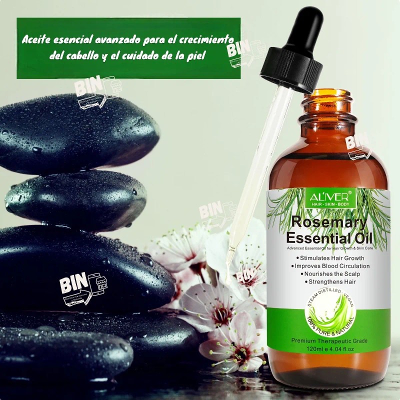 Aceite Esencial Romero 100% | Kit 2 120ml Cabello Barba