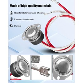 Refrigerator Defrost Thermostat Fit for Bohn Larkin Chandler Climate Control, 2 Wire Fan Limit Switch Replace 5708L 4752C SL5708, 75°F-40°F, 120/240 AC