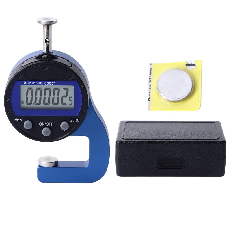 Digital Thickness Gauge Electronic Micrometer Thickness Meter 0.01mm 0.0005in Resolution