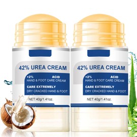 DMQ 42% Urea Cream for Feet, 2PCS Urea Foot Cream for Cracked Heels and Dry Skin, Deep Moisturizing Cracked Heel Repair Cream, Foot Moisturiser Skin Care For Body Hands & Feet Knees