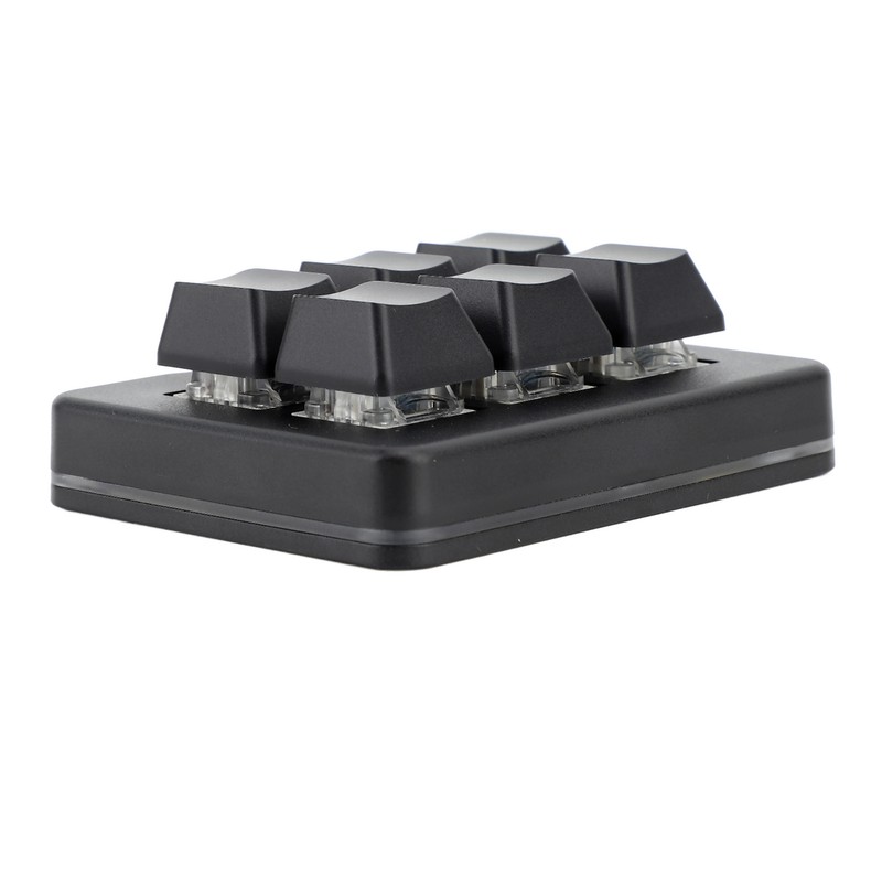 6 Key Gaming Keyboard Wired USB 2.4G Bluetooth Macro Programming