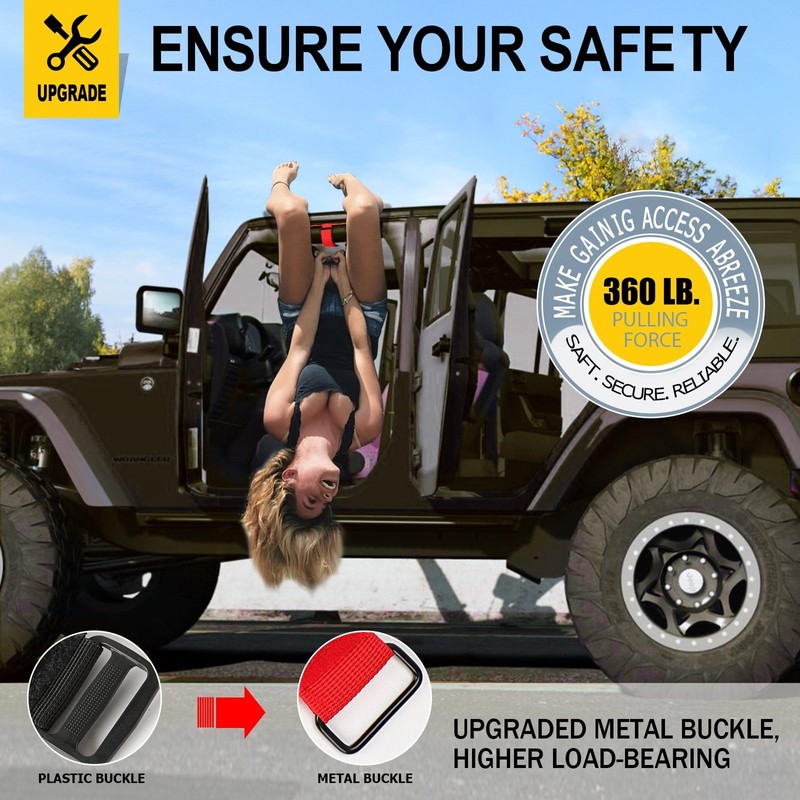 moveland Grab Handles Compatible with Jeep Wrangler Roll Bars (2