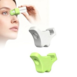 Guía Universal Gotas Oftálmicas Soporte Silicona Reutilizable Frascos Verde Blanco Compatible Redondos Planos