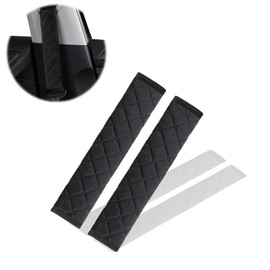 Seat Belt Covers Seat Belt Pads Set of 2 Black Car Accessories Easy Installation Soft Shoulder Neck Protection Pads Compression for Kids and Adults