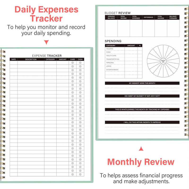 Budget Planner-Monthly Budget Book with Expense Tracker Notebook/Accounting Book, A5
