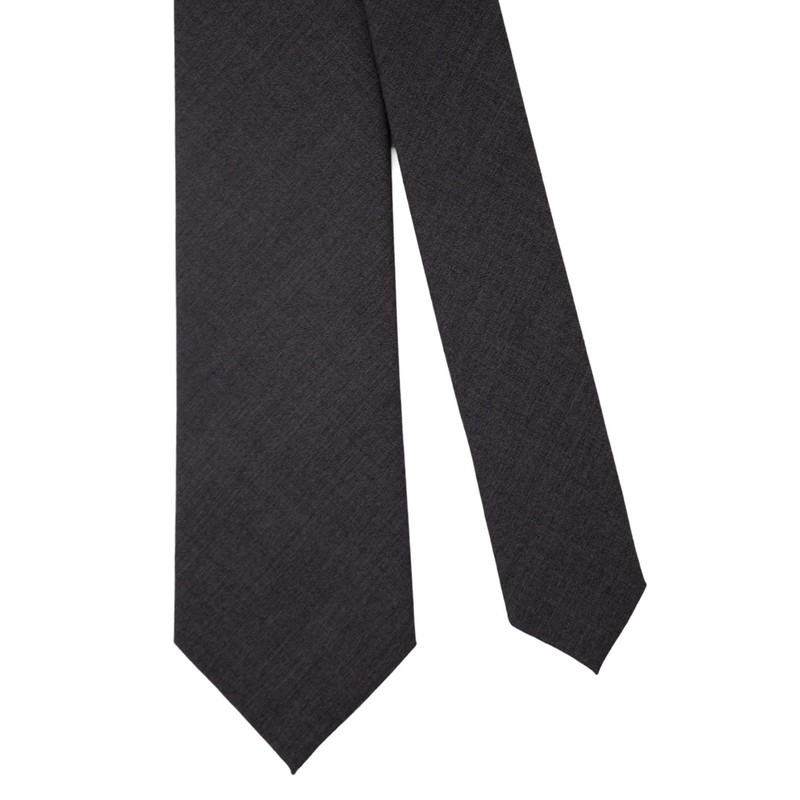 Maneragram Mannergram Soft Solid Charcoal Slim Tie