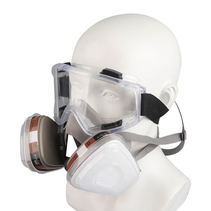 Reusable Half Face Cover Half Facepieces Cover with Safety Glasses