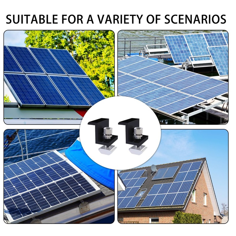 ZIOYA Pack of 8 Solar Panel Brackets, 30 mm Solar