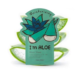TONYMOLY Im Real hoja de máscara, Aloe, Verde aloe, Único                                                                                             