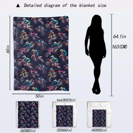 ainori Dirt Bike Blanket - Cool Motorcycle Racing Print Fleece Throw,Gifts for Women Men, Soft & Warm,Lightweight, for Edgy Decor, SPOR Lovers, and Room Home Accents 50x60in