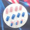 4th of July Nails Press ons Medium Square Press on