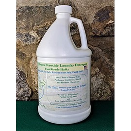 8% Hydrogen Peroxide Laundry Detergent, We only use Two Ingredients, H2O2 and Water. No Stabilizers, No Scents. USA Made in our Own Lab. We only produce Hydrogen Peroxide