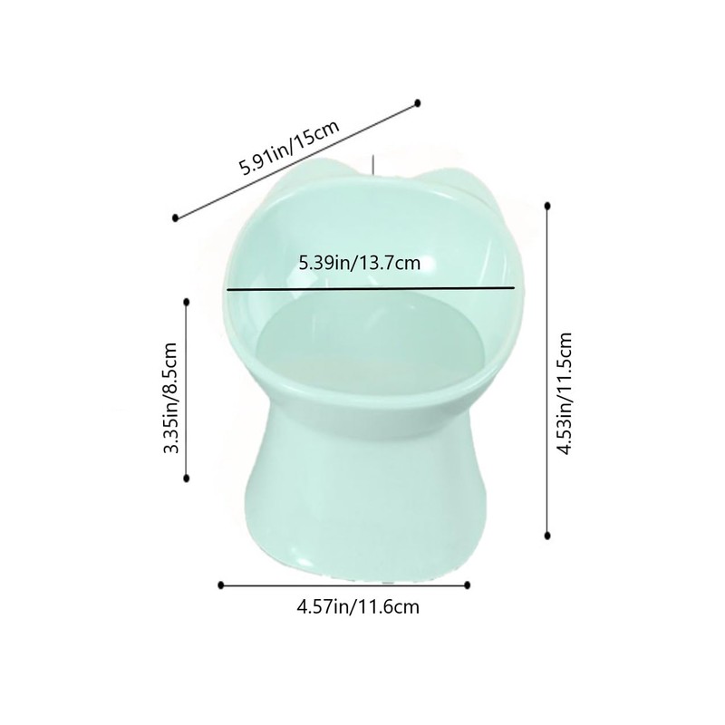 ​2 Psc Tilted Cute cat Food Bowls - 15° Whisker
