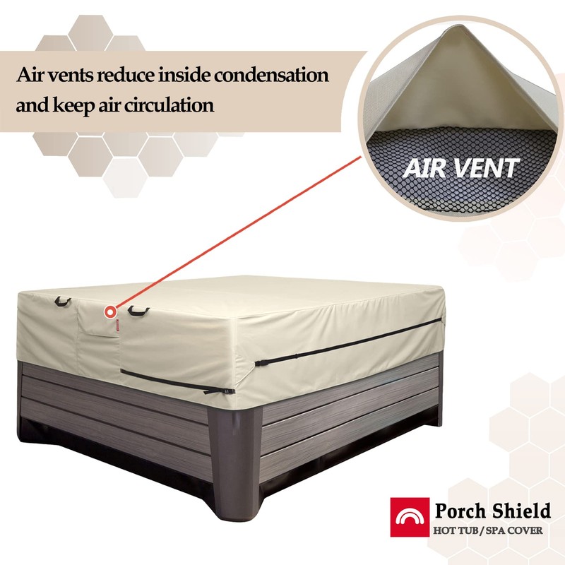 Porch Shield 600D Waterproof and Fade Resistant Outdoor Hot Tub