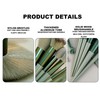 13 Piece Vegan Synthetic Makeup Brush Set No-Shed with Green