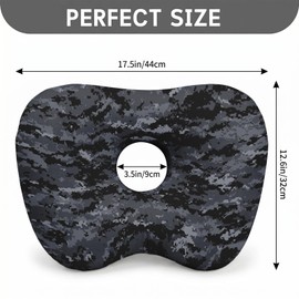 Ear Piercing Pillow for Side Sleepers 17.3 x 12.6 in Camo Military