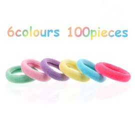 zhoushengmeizhuang 100 Pieces Hair Ties for Baby Girls Toddler Kids Hair Ties Soft Elastic Hair Bands Mini Ponytail Holders Baby Seamless Hair Bands for Kids