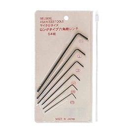 Asahi Metal Industries ASH Micro Size Long Hex Wrench Set, Set of 6 MELS610