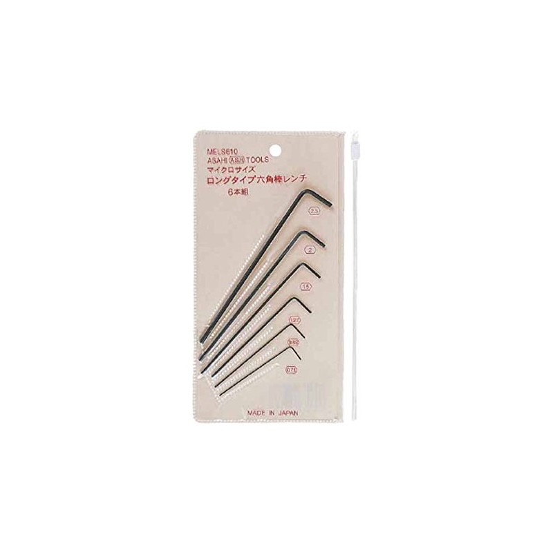 Asahi Metal Industries ASH Micro Size Long Hex Wrench Set,